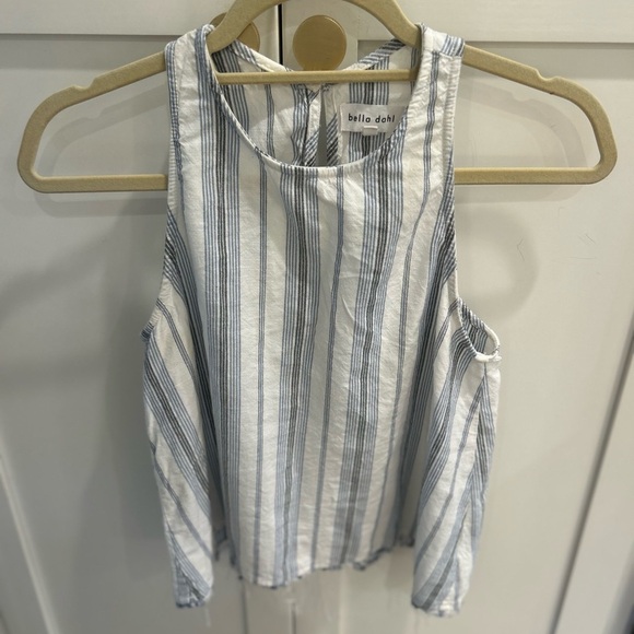 Bella Dahl striped tank (xs) and short (s)set! Linen, casual set or coverup - Picture 1 of 5